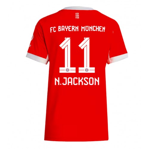 Stroje piłkarskie Bayern Munich Nicolas Jackson #11 Koszulka Podstawowej dla damskie 2025-26 Krótki Rękaw